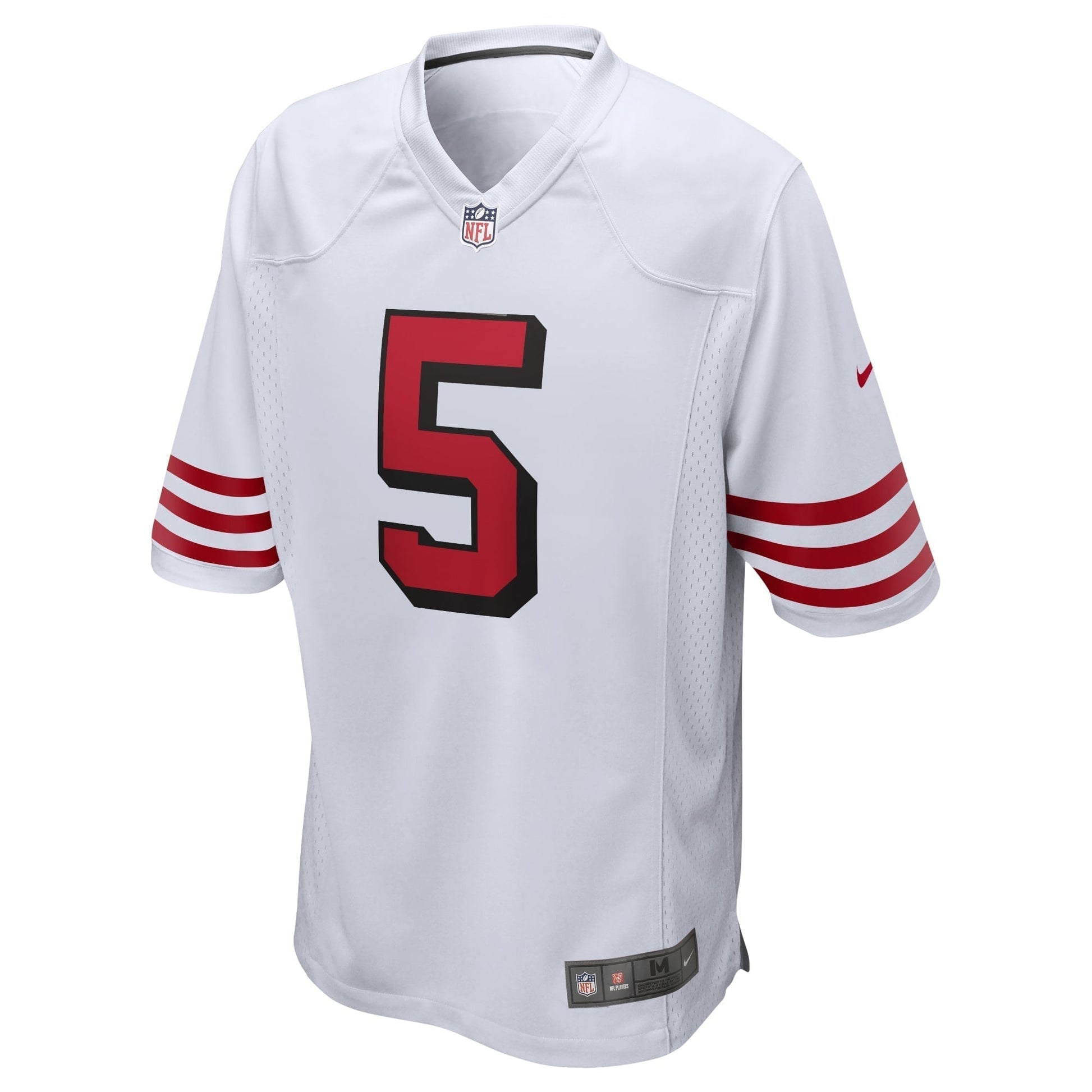 Trey Lance San Francisco 49ers Alternate Game Jersey - White football jersey product view 2