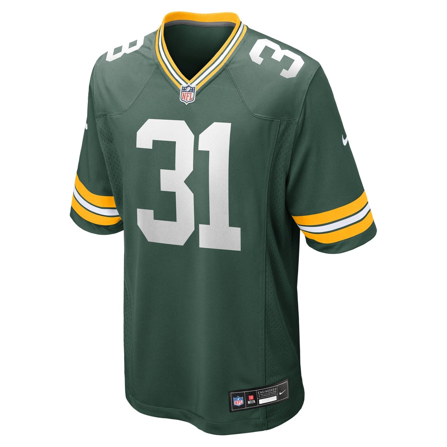 Emanuel Wilson Green Bay Packers Game Jersey - Green football jersey product view 2