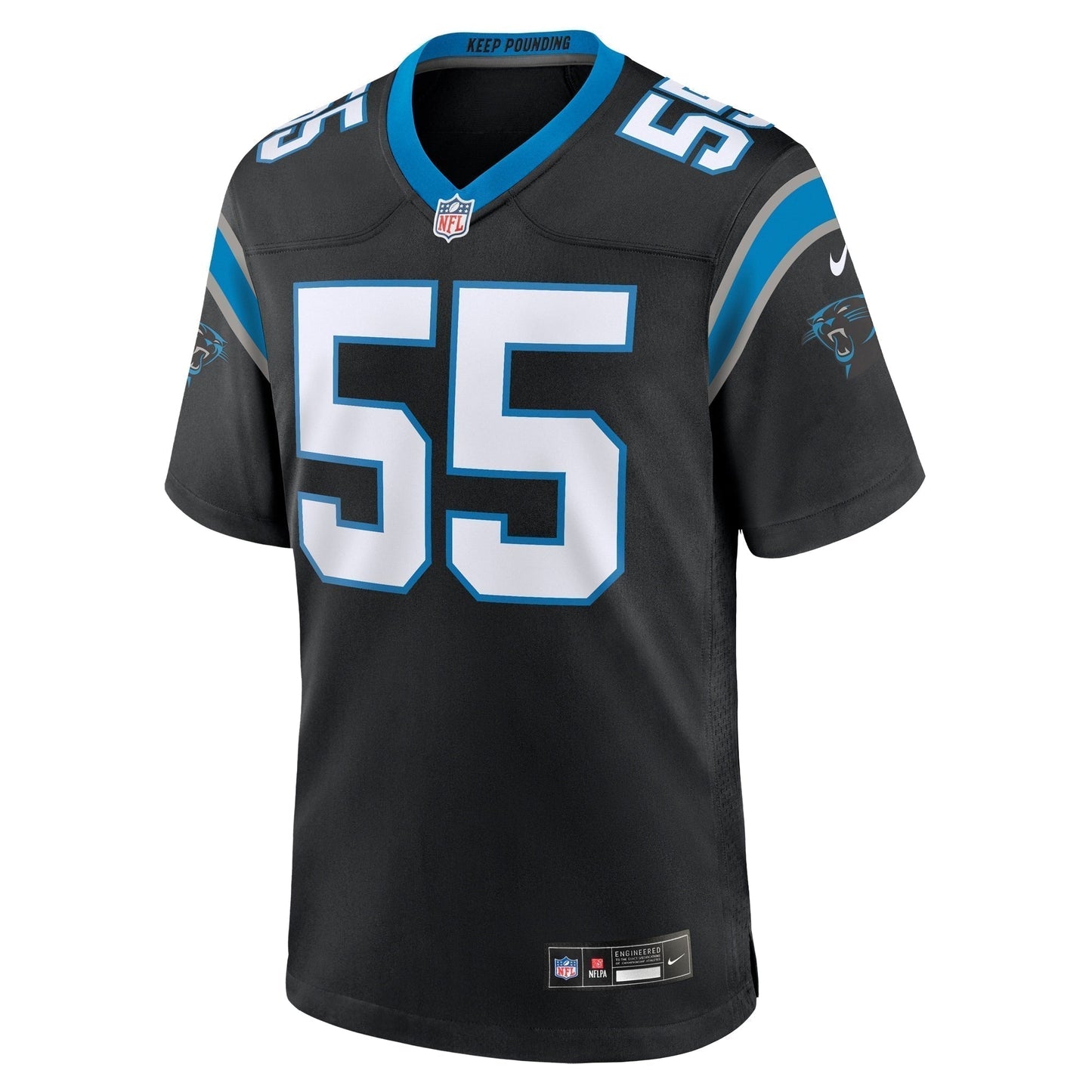 Blake Martinez Carolina Panthers Game Jersey - Black football jersey product view 2