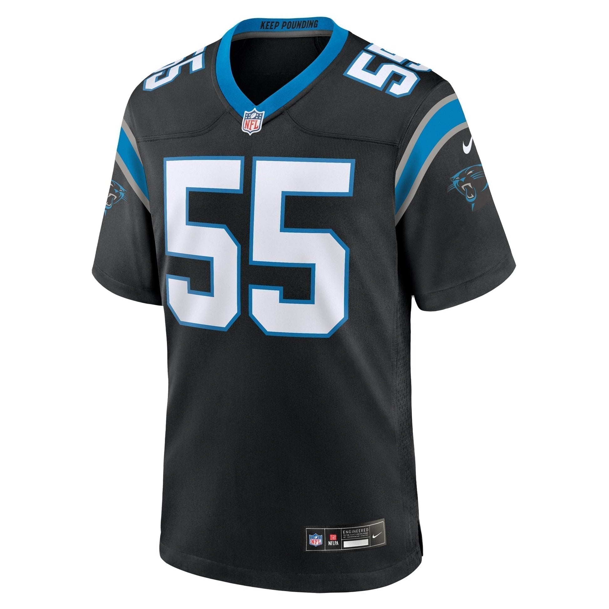 Blake Martinez Carolina Panthers Game Jersey - Black football jersey product view 2