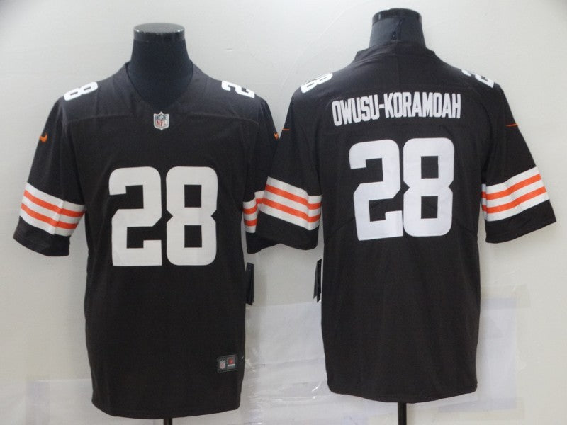 Men's Cleveland Browns Jeremiah Owusu-Koramoah #28 Brown Game Jersey1 football jersey product view 1