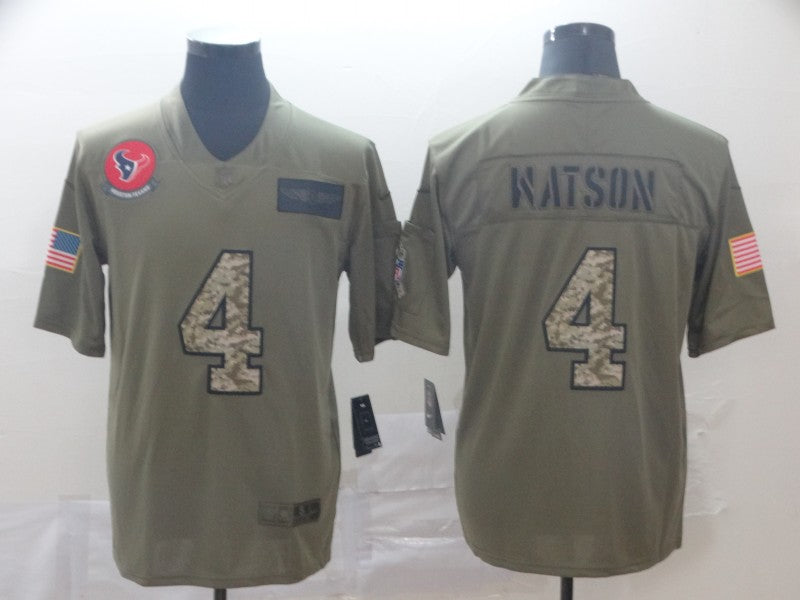 Men's Houston Texans Deshaun Watson #4 Brown Game Player Jersey1 football jersey product view 1