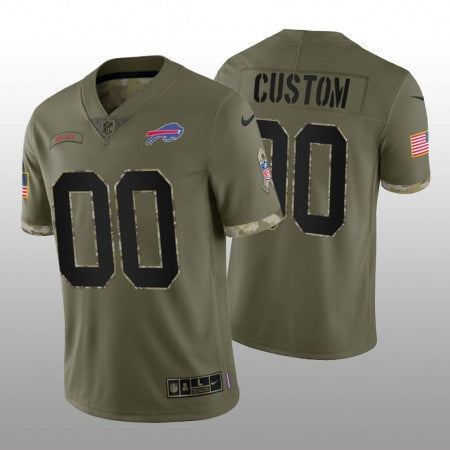 Men's Buffalo Bills ACTIVE PLAYER Custom Olive 2022 Salute To Service Limited Stitched Jersey football jersey product view 1