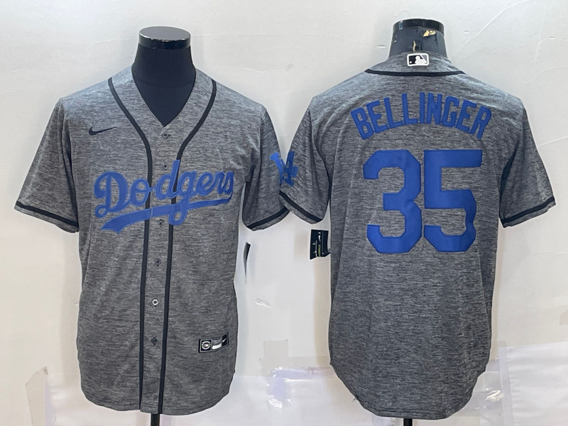 Men's Los Angeles Dodgers Cody Bellinger Gray Home Replica Player Name Jersey1 baseball jersey product view 1