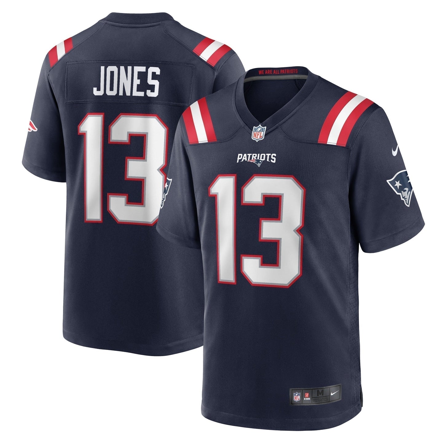 Jack Jones New England Patriots Game Jersey - Navy football jersey product view 1