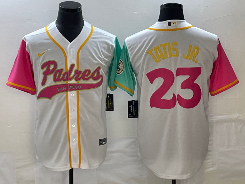 Men's San Diego Padres Fernando Tatis Jr. #23 White City Connect Replica Player Jersey1 Joint Edition baseball jersey product view 1