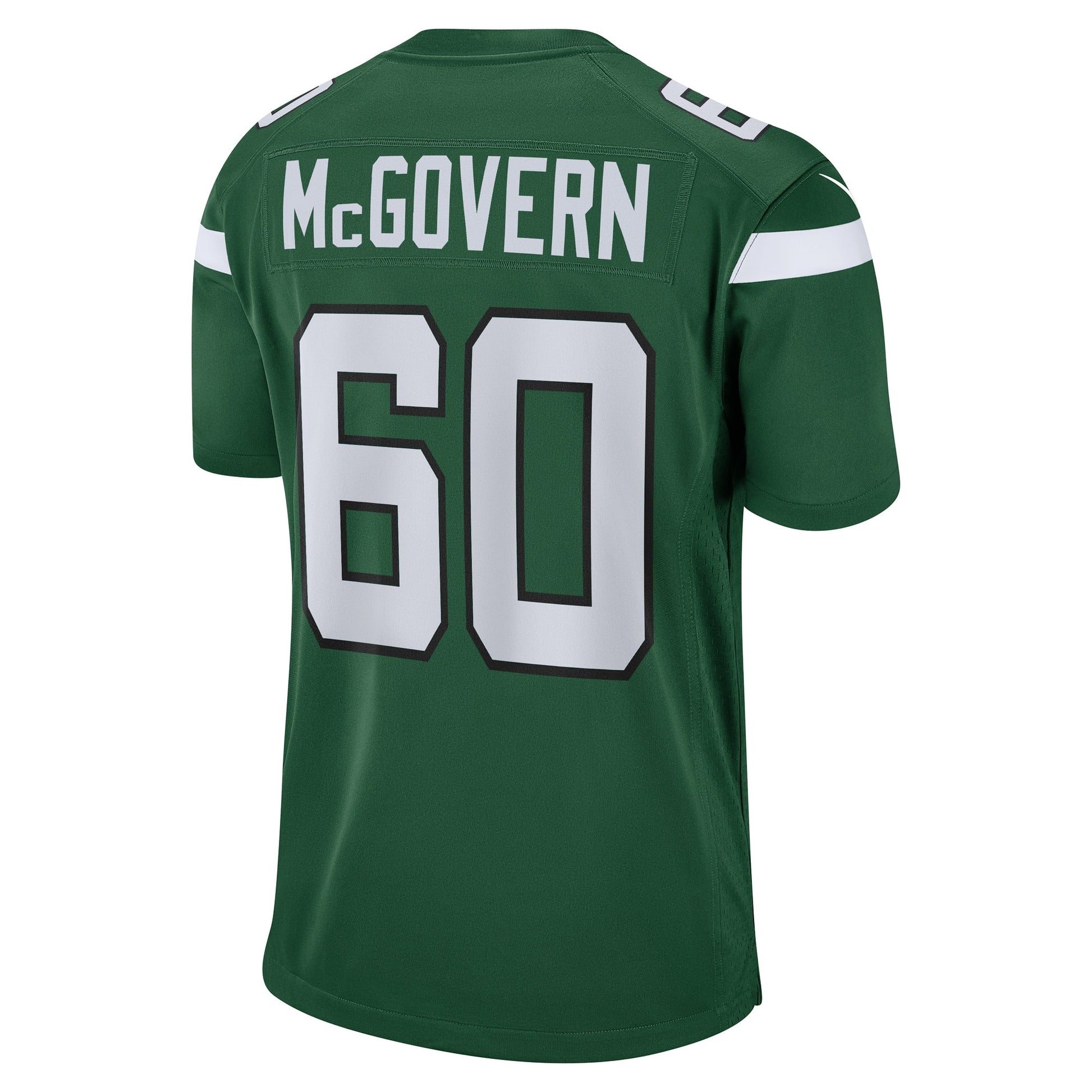 Connor McGovern New York Jets Game Jersey - Gotham Green football jersey product view 3