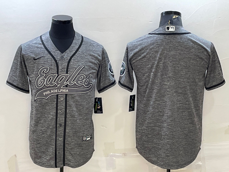 Men's Philadelphia Eagles Gray Blank Game Jersey football jersey product view 1