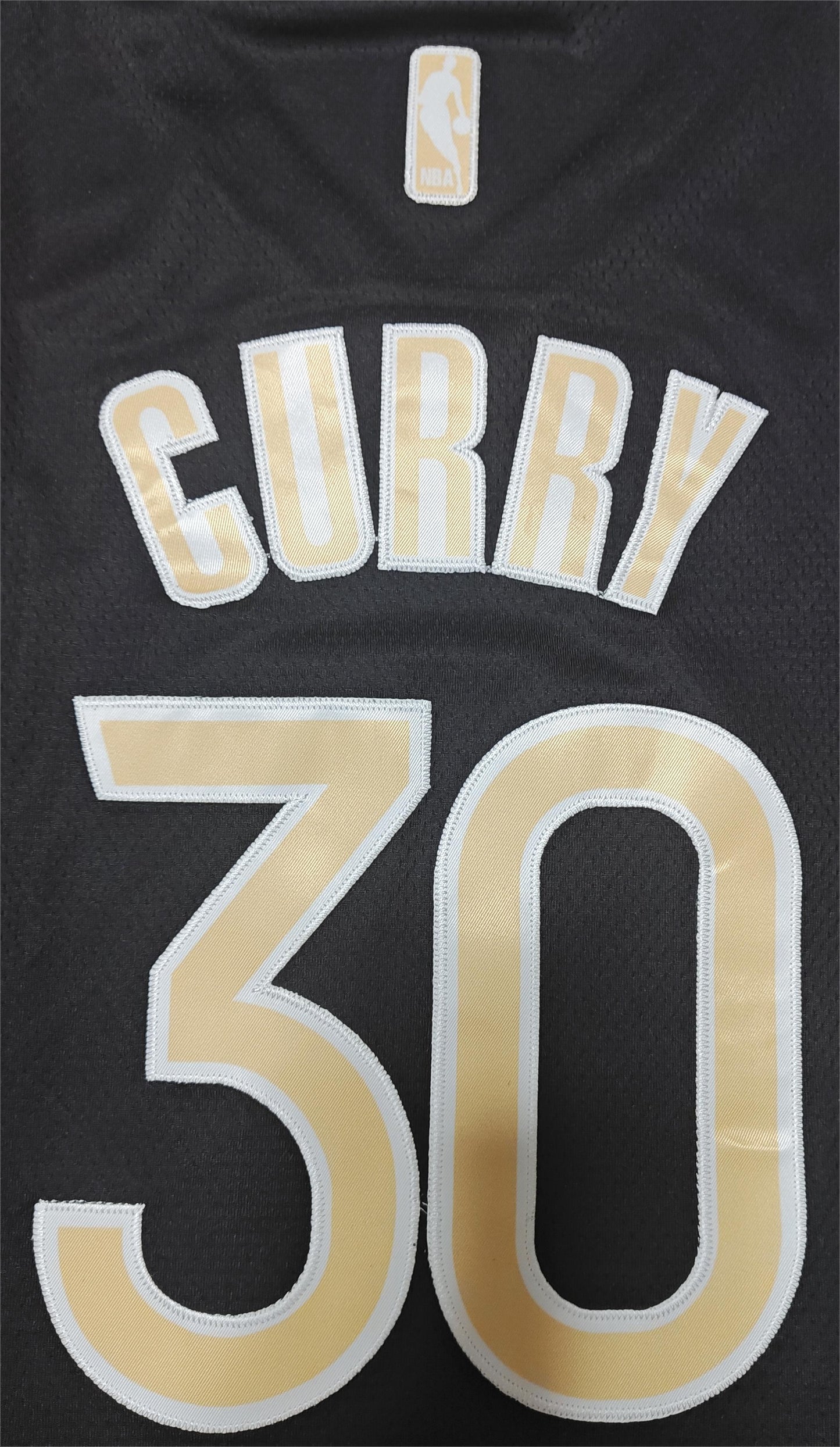 24 Warriors #30 Curry black and gold jersey basketball jersey product view 3