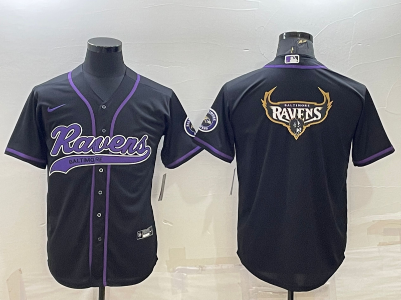 Men's Baltimore Ravens Black Game Jersey football jersey product view 1