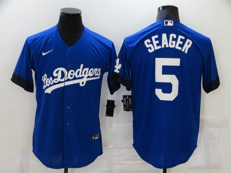 Men's Los Angeles Dodgers Corey Seager #5 Blue Stitched Jersey1 baseball jersey product view 1