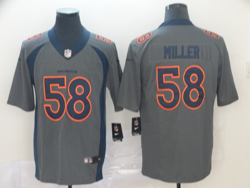 Men's Denver Broncos Von Miller #58 Gray Inverted Legend Jersey1 football jersey product view 1