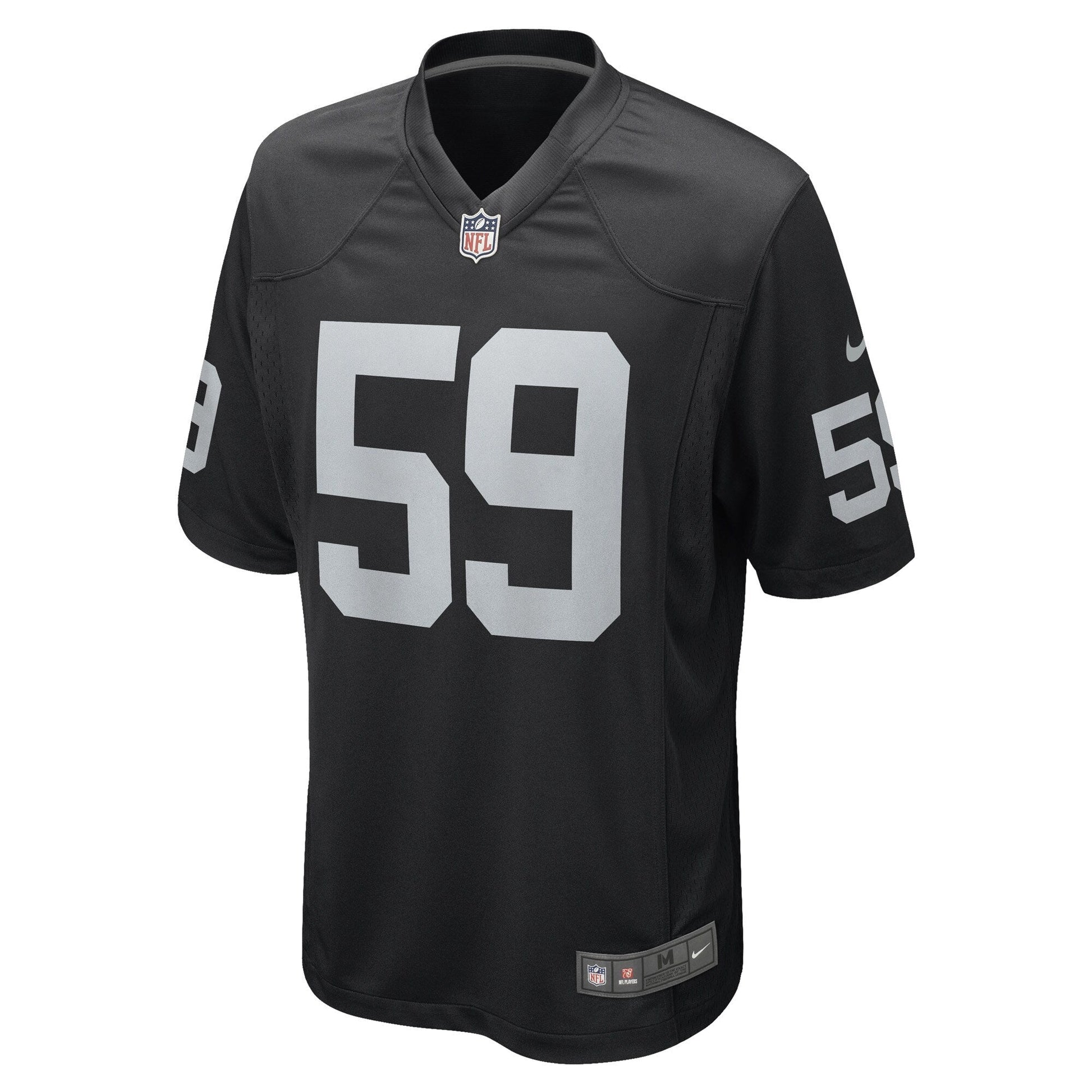 Luke Masterson Las Vegas Raiders Game Jersey - Black football jersey product view 2