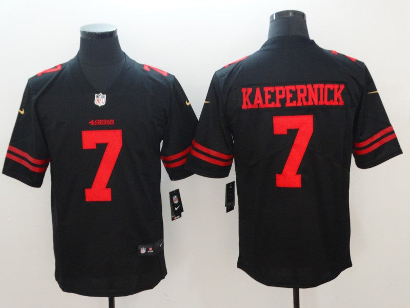 Men's San Francisco 49ers Colin Kaepernick Black Player Game Jersey football jersey product view 1