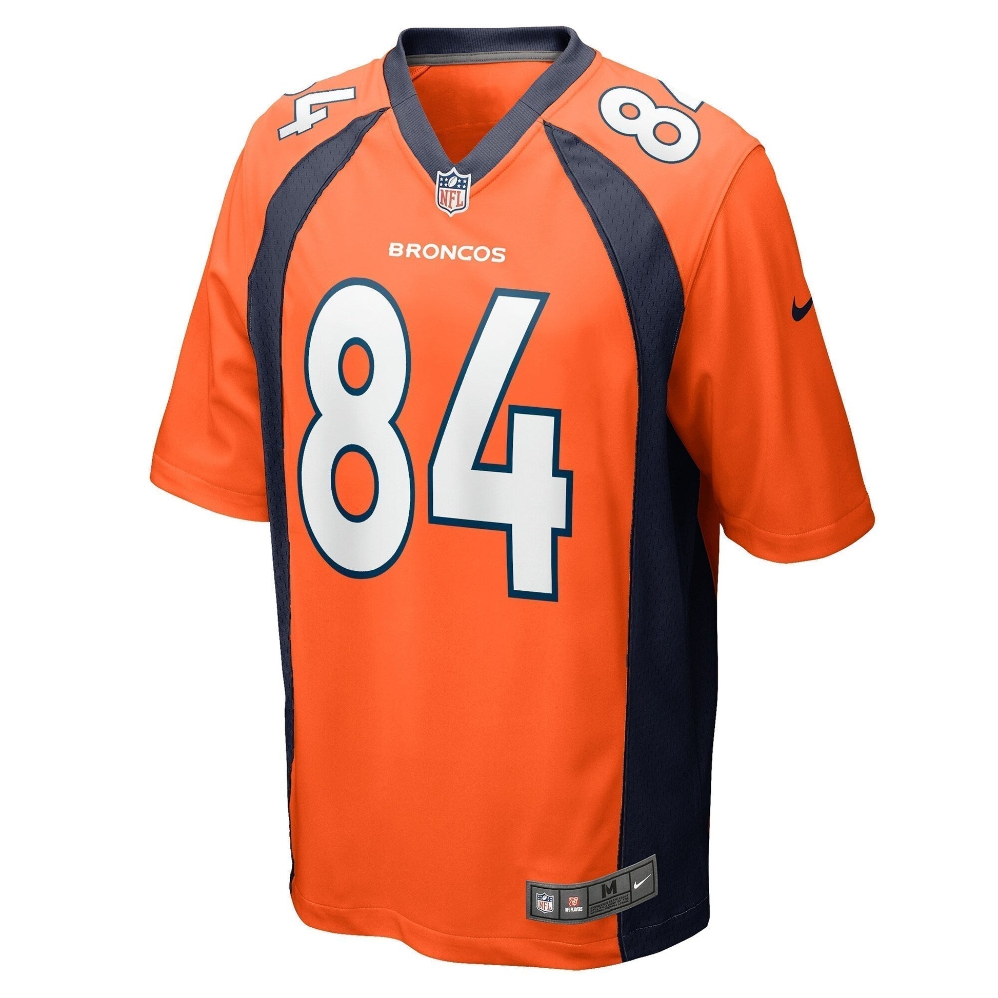 Chris Manhertz Denver Broncos Game Jersey - Orange football jersey product view 2