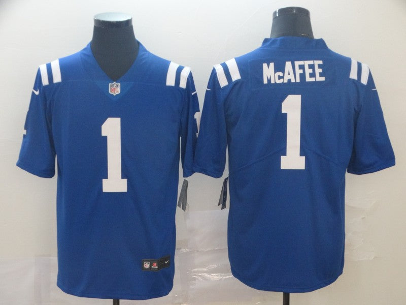 Men's Indianapolis Colts Pat McAfee #1 Blue Player Game Jersey1 football jersey product view 1