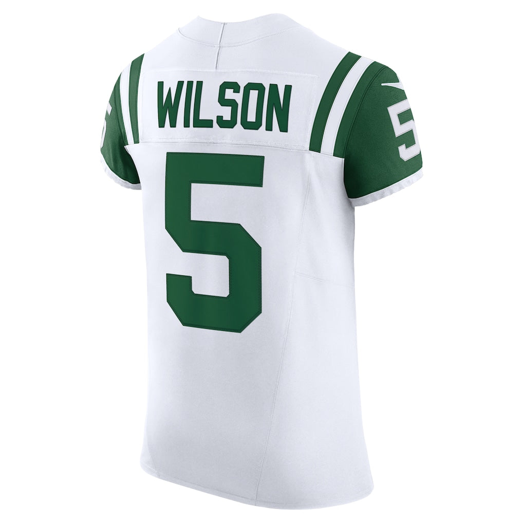 NY.Jets #5 Garrett Wilson White Classic Alternate Vapor F.U.S.E. Elite Jersey football jersey product view 1