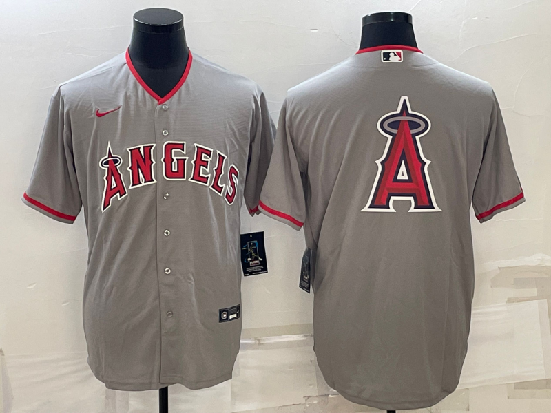 Men's Los Angeles Angels Gray Alternate Replica Team Jersey1 baseball jersey product view 1