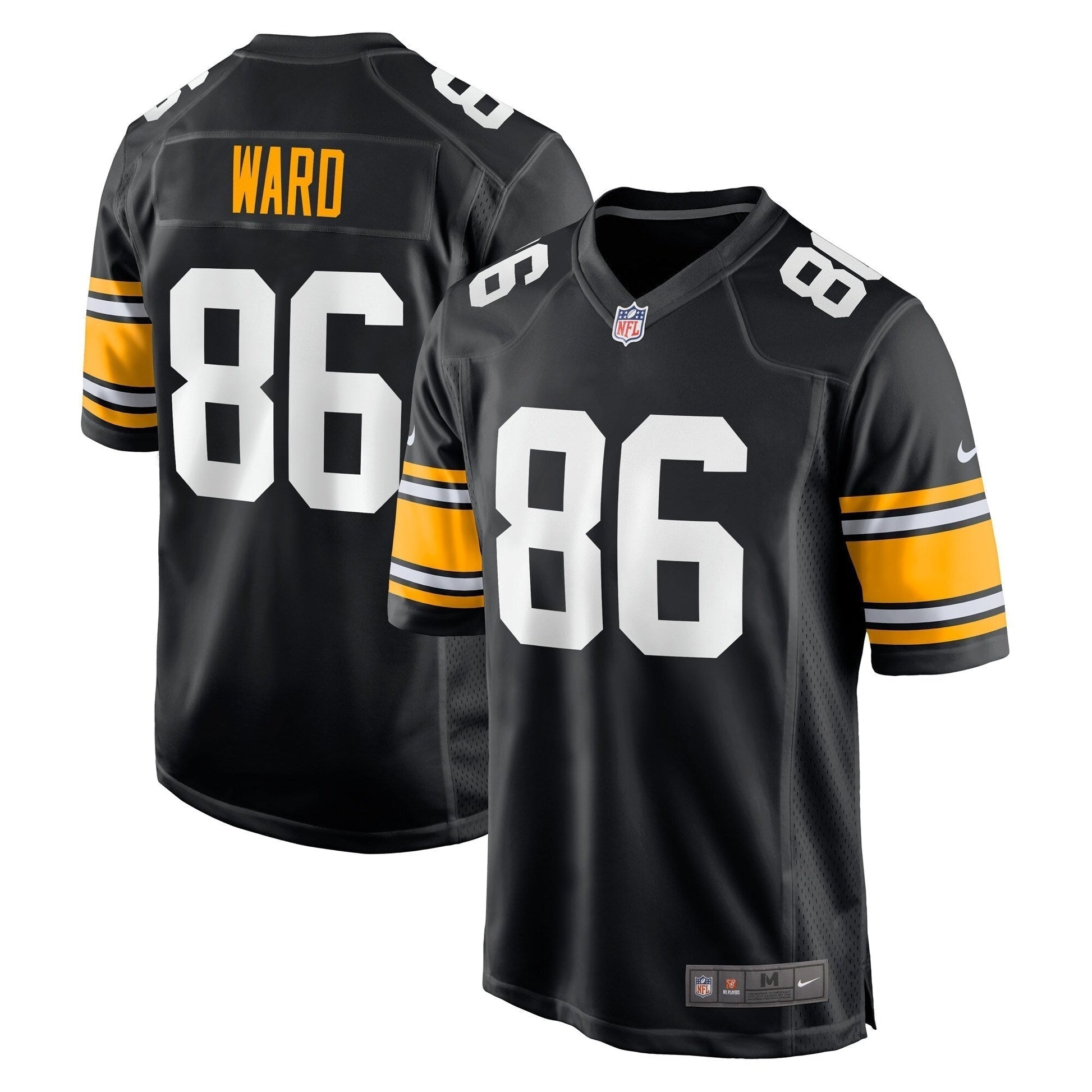 Hines Ward Pittsburgh Steelers Retired Jersey - Black football jersey product view 1