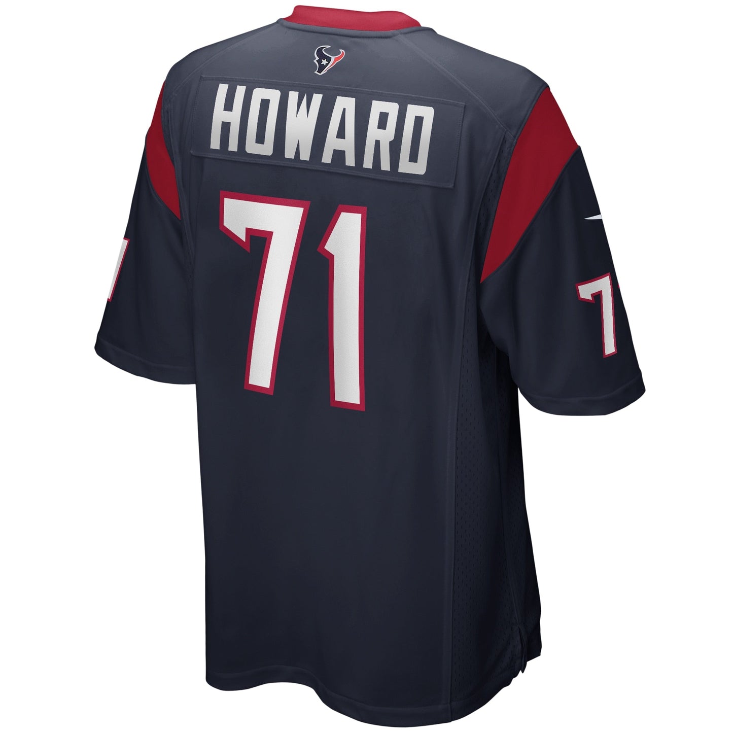 Tytus Howard Houston Texans Game Jersey - Navy football jersey product view 3