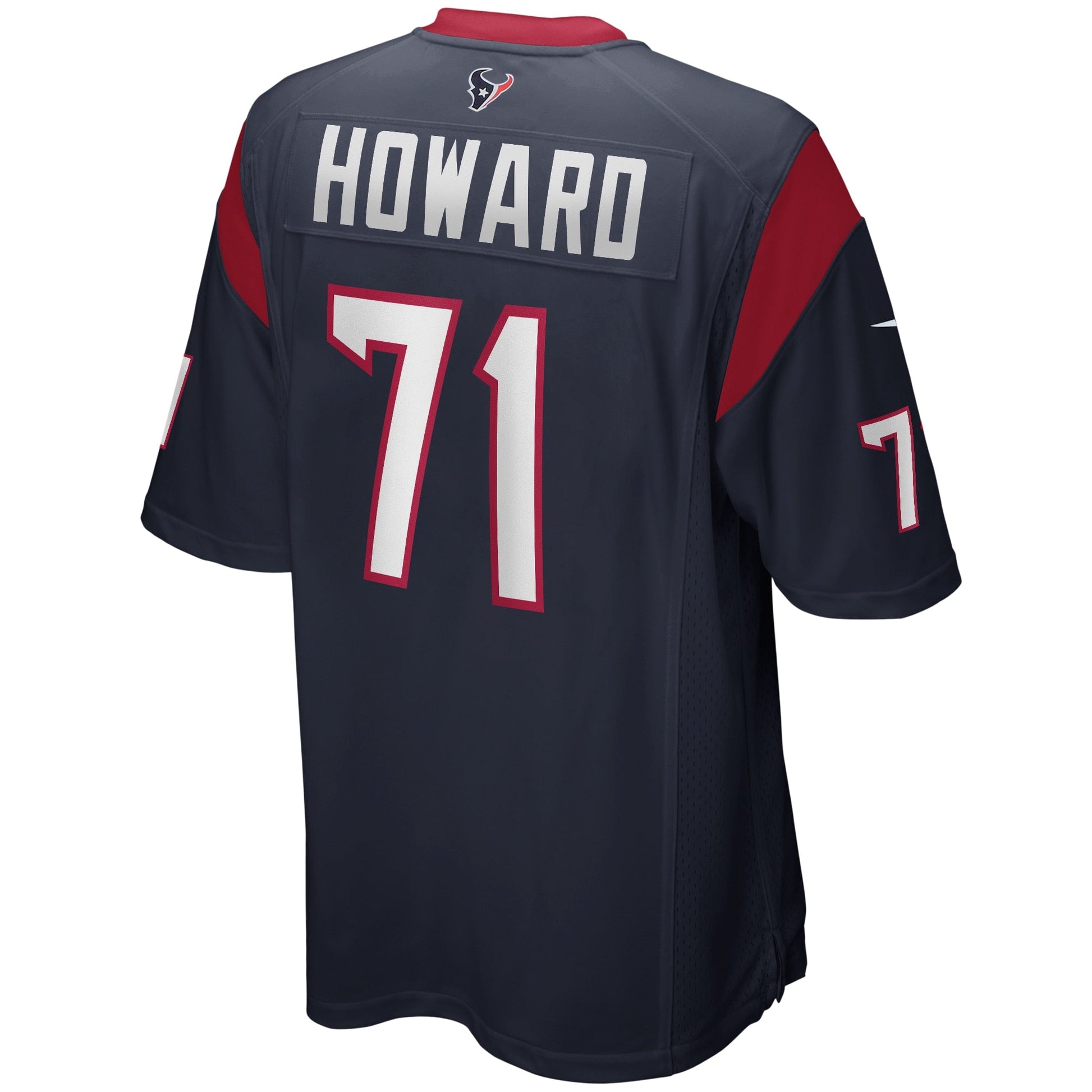Tytus Howard Houston Texans Game Jersey - Navy football jersey product view 3