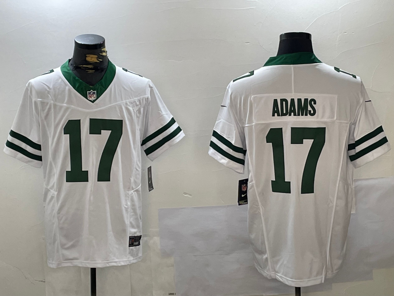 Men's New York Jets Davante Adams Legacy White Game Jersey football jersey product view 1