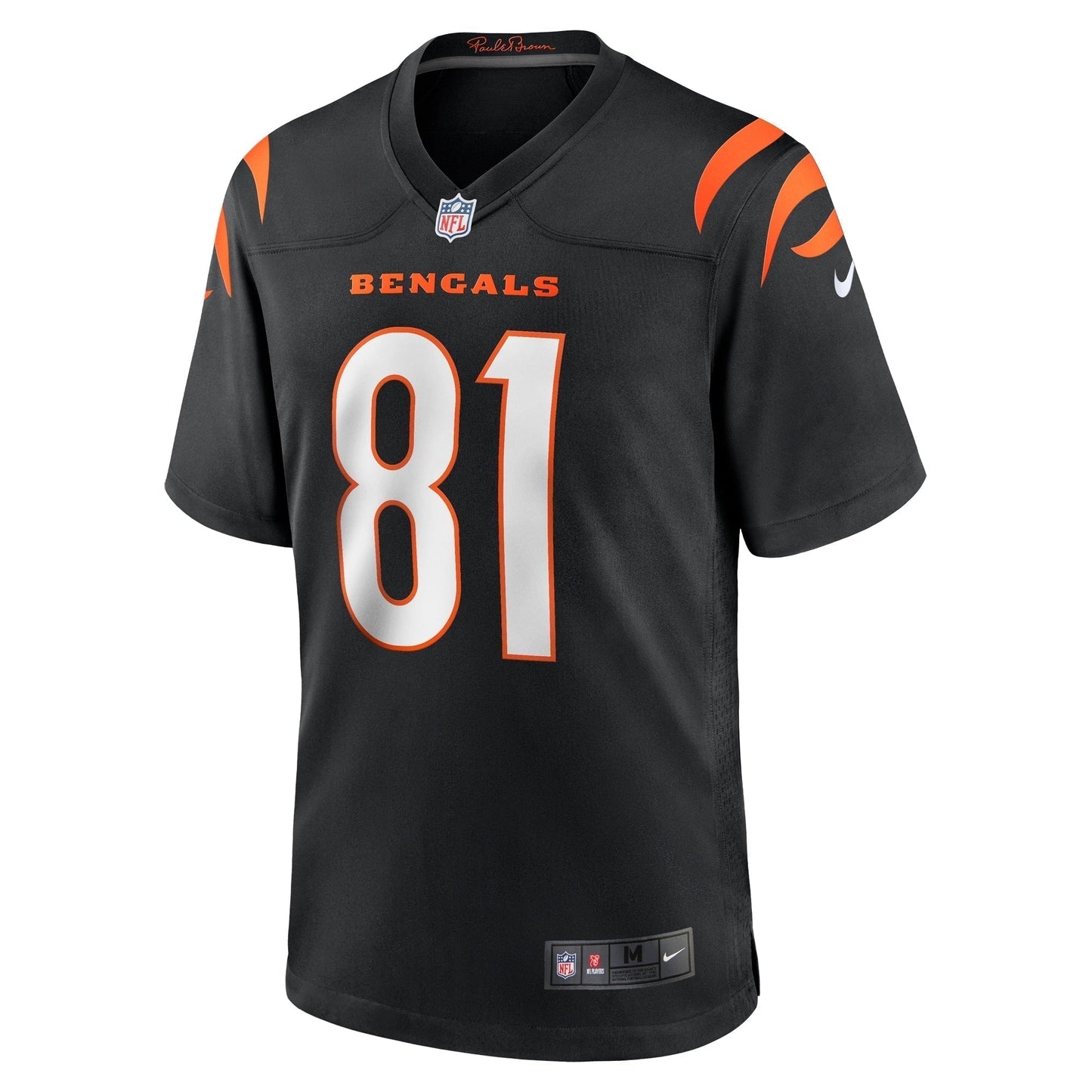 Irv Smith Jr. Cincinnati Bengals Game Jersey - Black football jersey product view 2