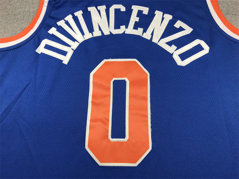 Knicks #0 blue jersey basketball jersey product view 3