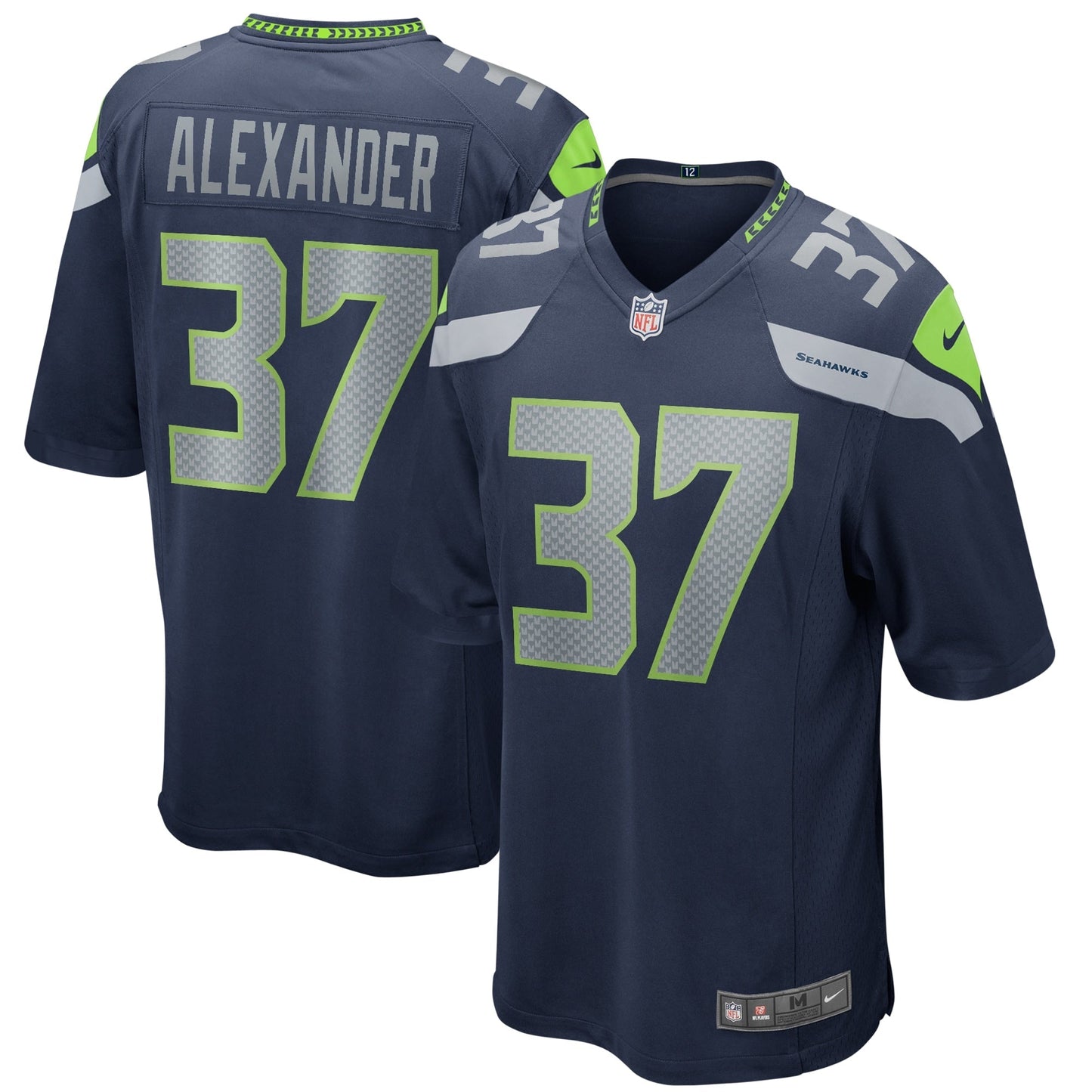Shaun Alexander Seattle Seahawks Game Retired Jersey - College Navy football jersey product view 1
