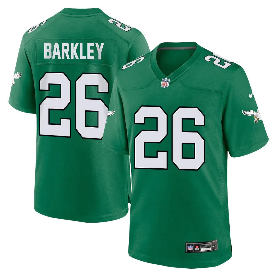 Saquon Barkley Kelly Green Philadelphia Eagles Throwback Jersey football jersey product view 1