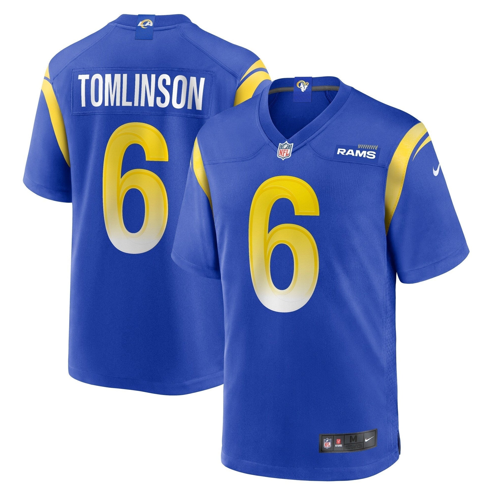 Tre'Vius Hodges-Tomlinson Los Angeles Rams Team Game Jersey - Royal football jersey product view 1