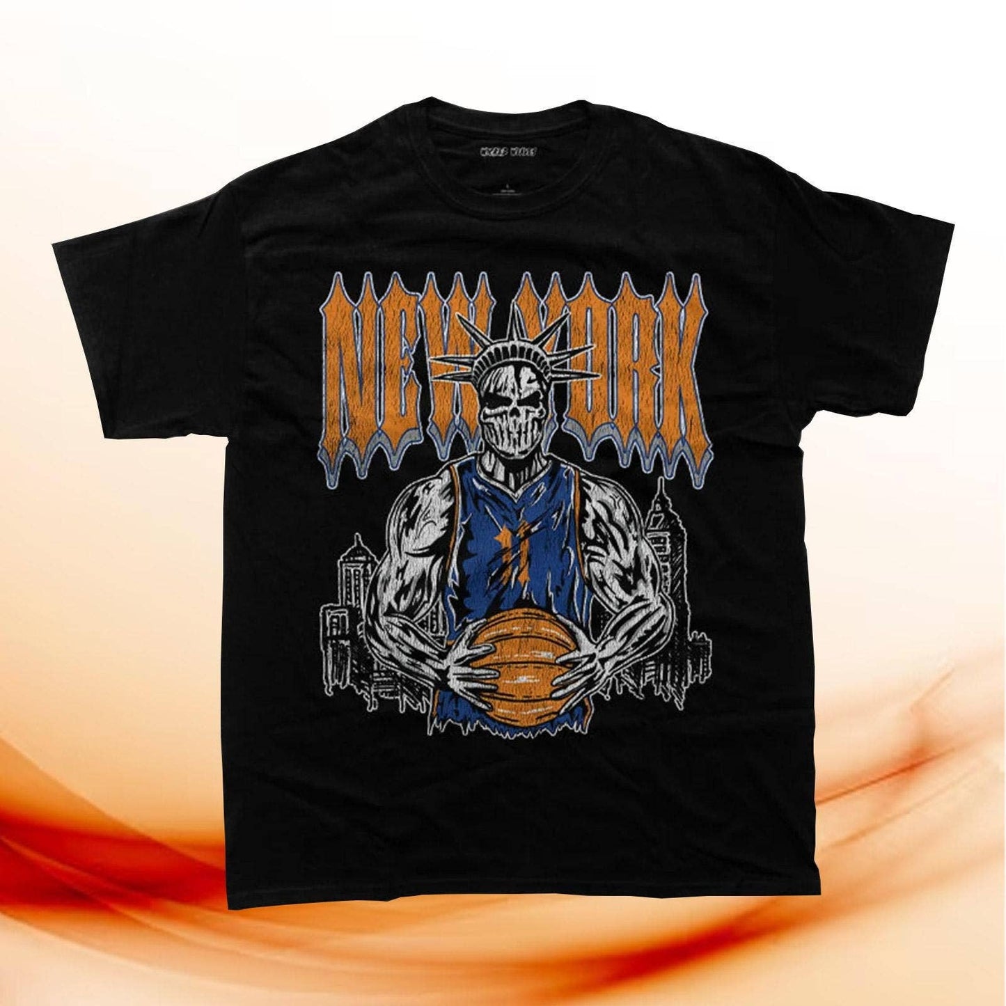New York Basketball Shirt - Skeleton Graphic Nba Team Tee Unisex T-shirt, Sweatshirt, Hoodie, Long Sleeve Tee - T-Shirt, Sweatshirt, Hoodie