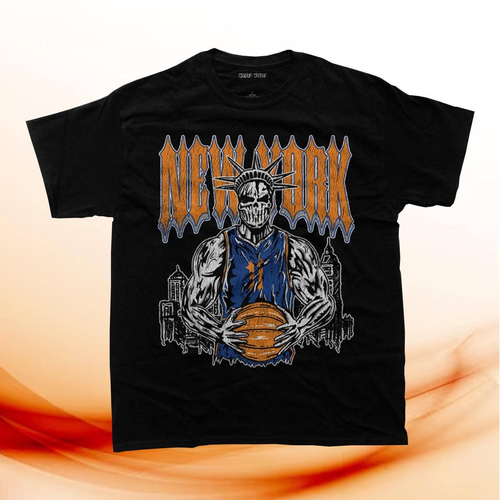 New York Basketball Shirt - Skeleton Graphic Nba Team Tee Unisex T-shirt, Sweatshirt, Hoodie, Long Sleeve Tee - T-Shirt, Sweatshirt, Hoodie