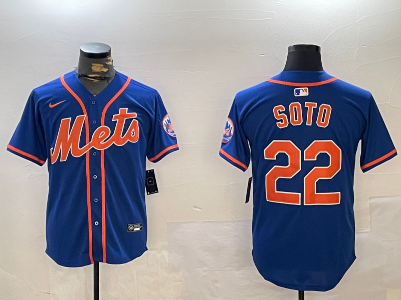 Men's New York Mets Juan Soto Royal Alternate Replica Player Jersey baseball jersey product view 1