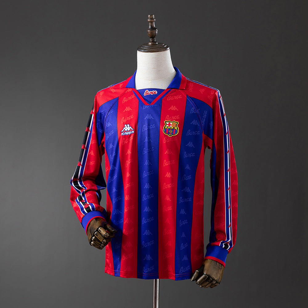 Barcelona 96/97 Home Long Sleeve Retro Jersey sports jersey product view 1
