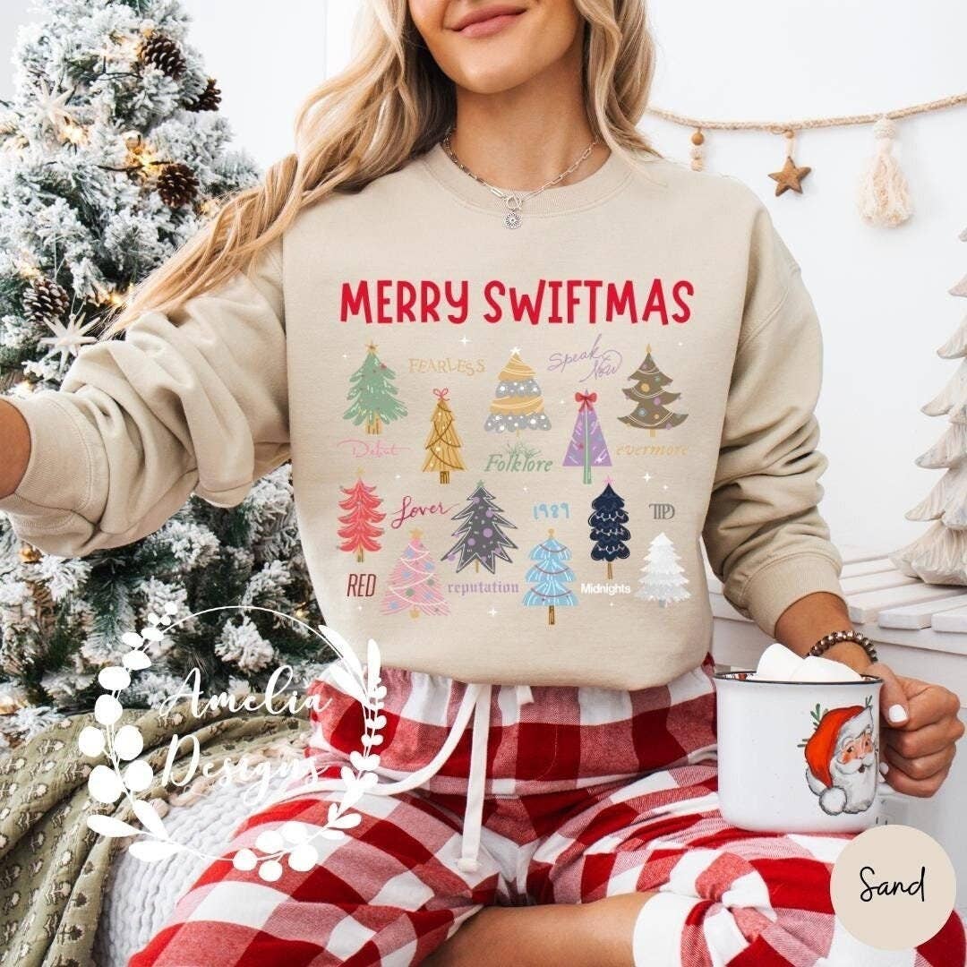 Taylor Christmas Sweatshirt Merry S-Mas Crewneck Sweater Unisex T-shirt, Sweatshirt, Hoodie, Long Sleeve Tee - T-Shirt, Sweatshirt, Hoodie