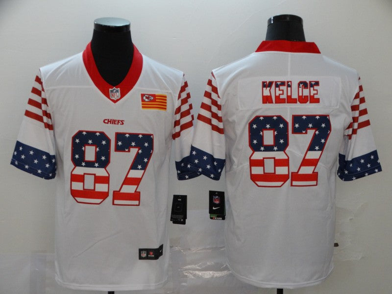 Men's Kansas City Chiefs Travis Kelce #87 White Alternate Game Jersey1 football jersey product view 1