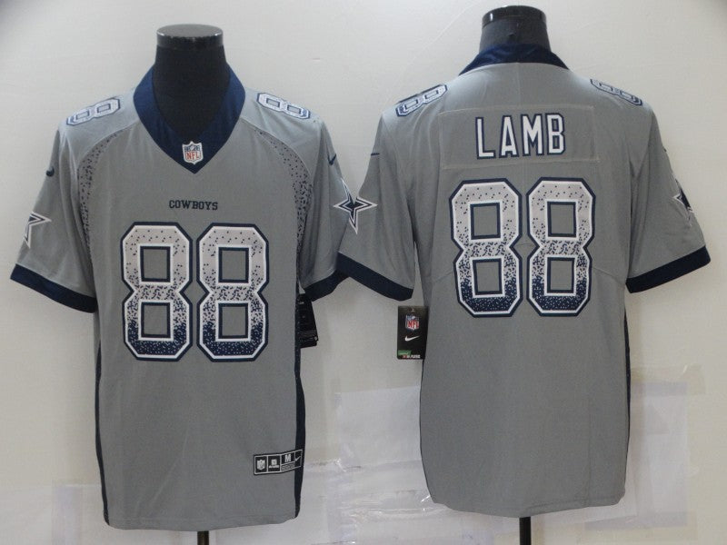 Men's Dallas Cowboys CeeDee Lamb #88 Gray Game Jersey1 football jersey product view 1