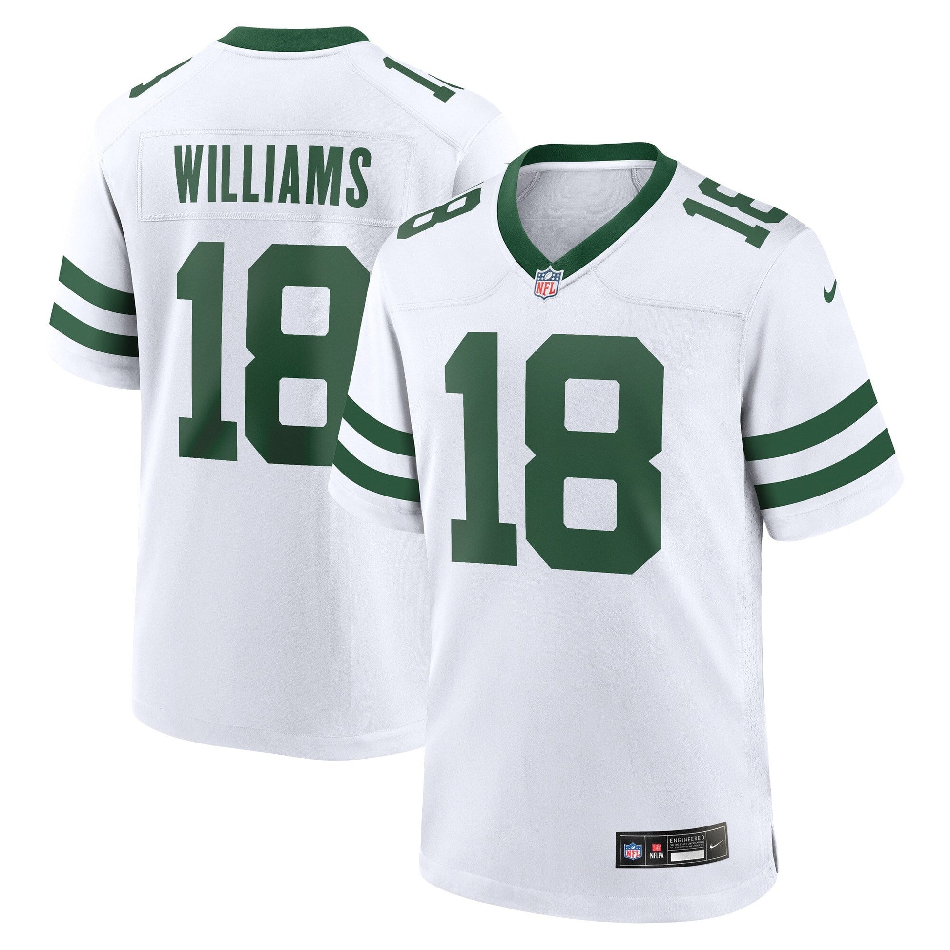 Mike Williams New York Jets Game Jersey Legacy White football jersey product view 1