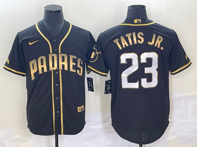 Men's San Diego Padres Fernando Tatis Jr. Black Game Stitched Jersey baseball jersey product view 1