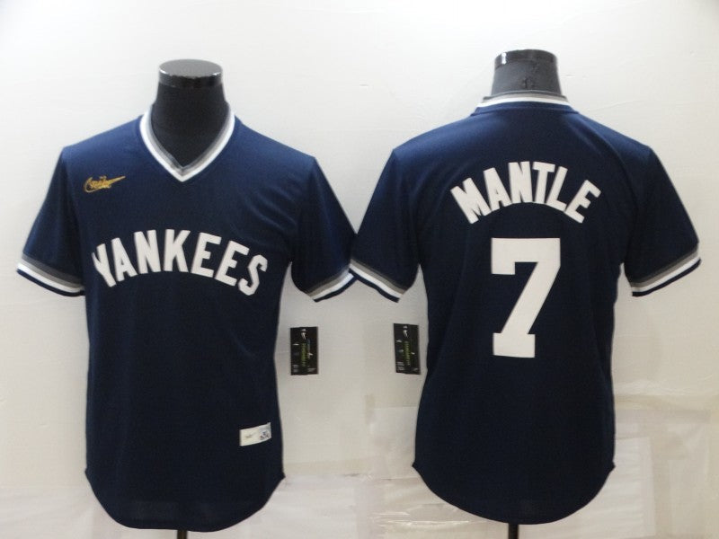 Men's New York Yankees Mickey Mantle #7 Navy Stitched Jersey1 baseball jersey product view 1