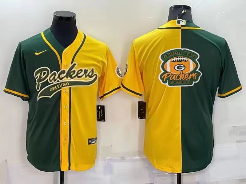 Men's Green Bay Packers Green/Yellow Game Jersey1 football jersey product view 1