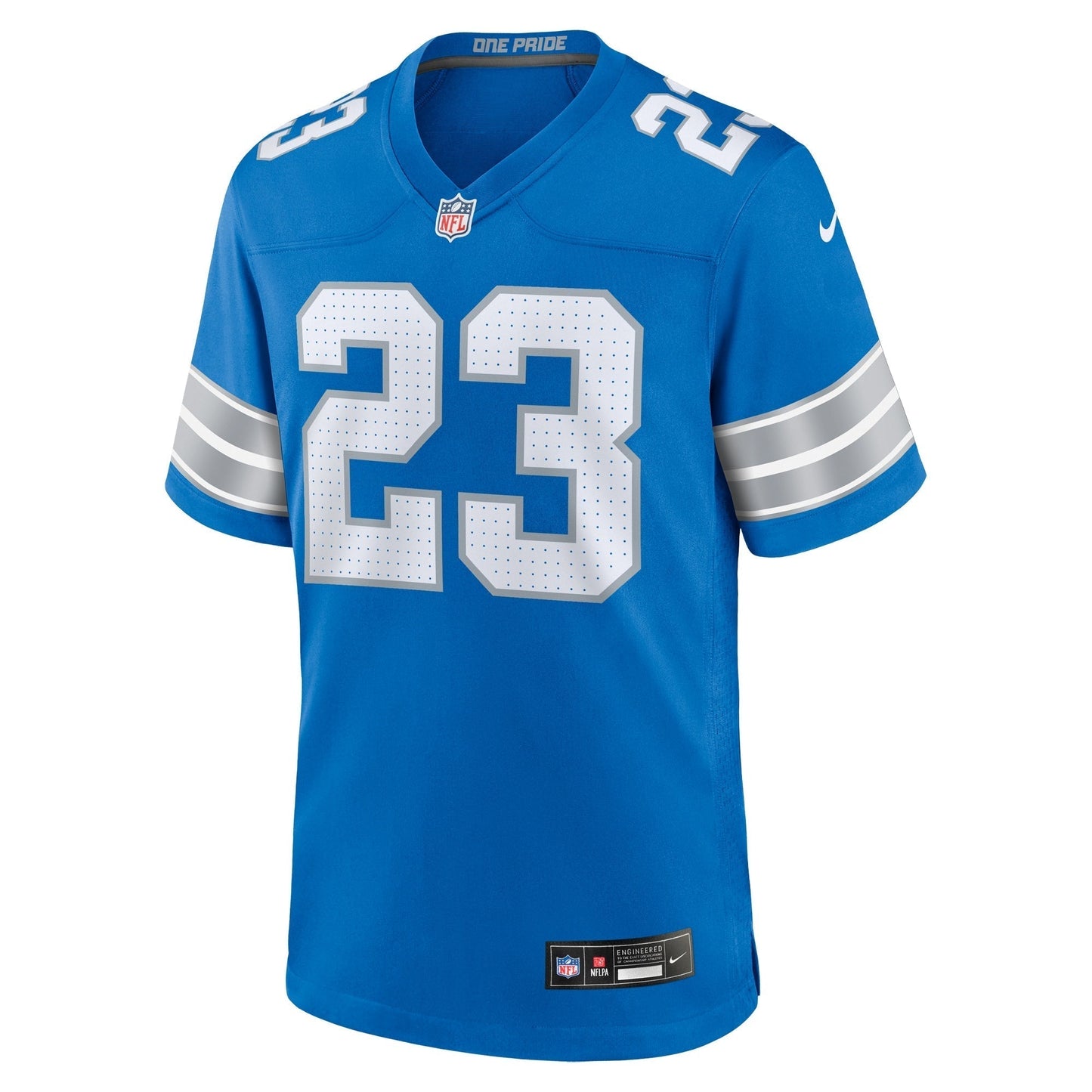 Carlton Davis III Detroit Lions Game Jersey - Blue football jersey product view 2