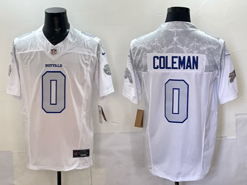 Men's Buffalo Bills Keon Coleman #0 White 2025 Rivalries Collection Limited Jersey football jersey product view 1