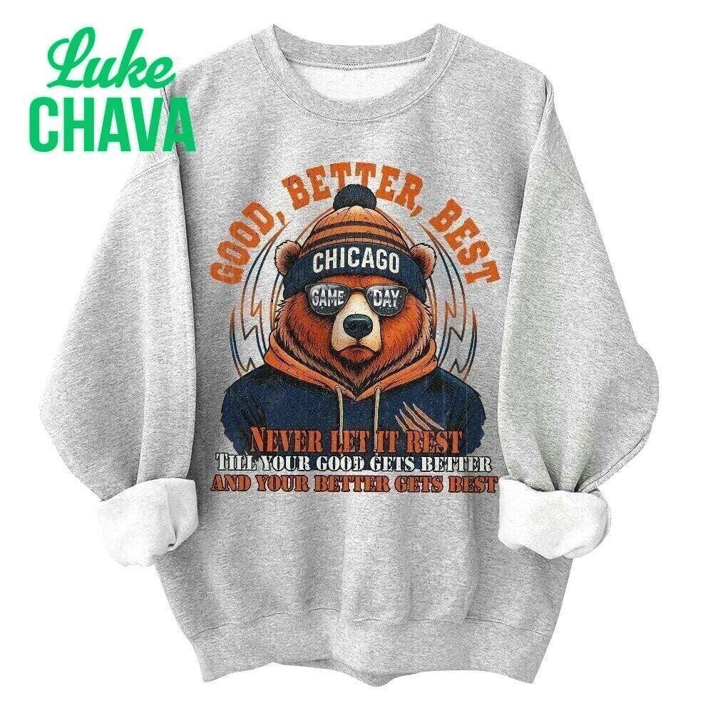 Chi-Cago Football Crewneck Shirt Football Fans Vintage Unisex T-shirt, Sweatshirt, Hoodie, Long Sleeve Tee - T-Shirt, Sweatshirt, Hoodie