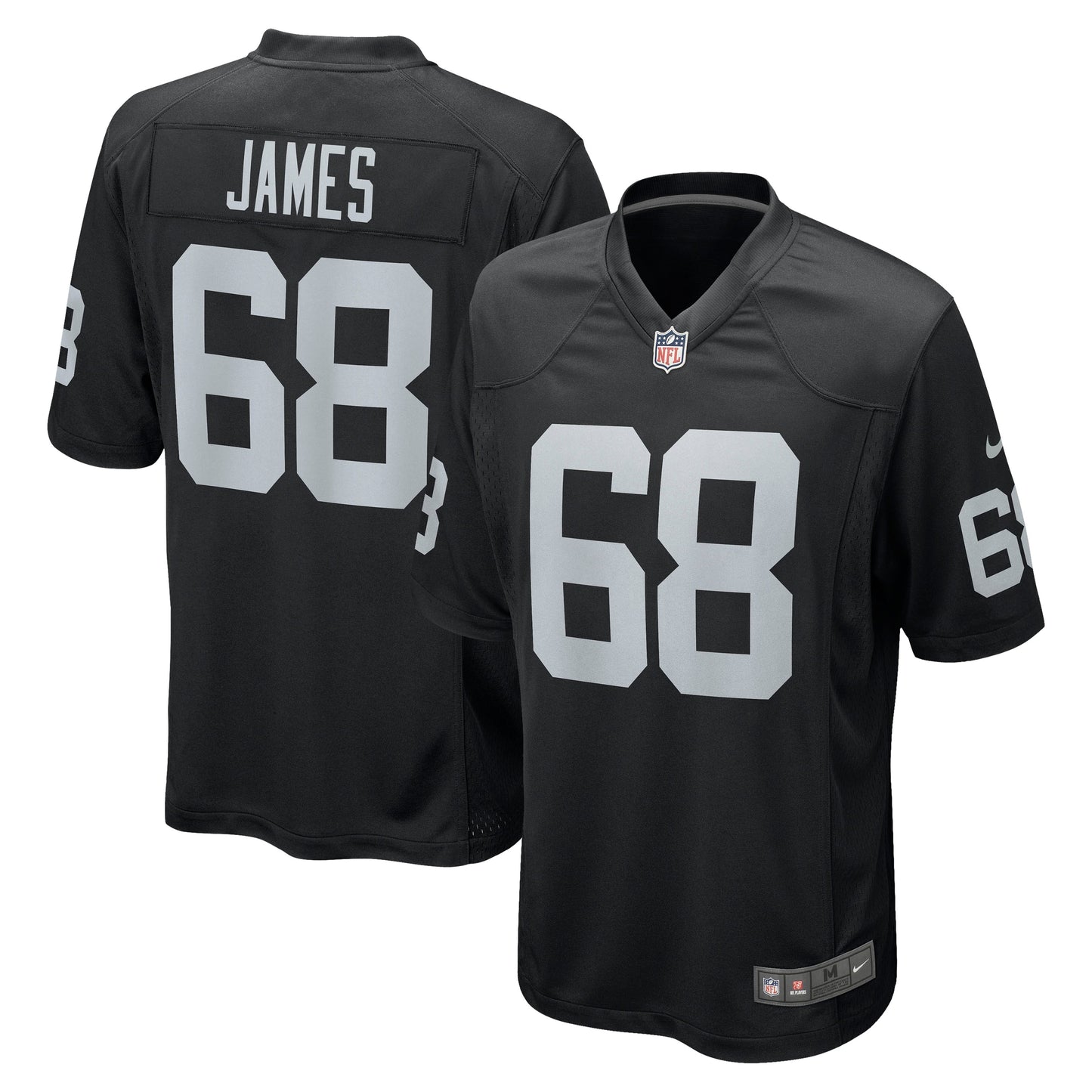 Andre James Las Vegas Raiders Game Jersey - Black football jersey product view 1