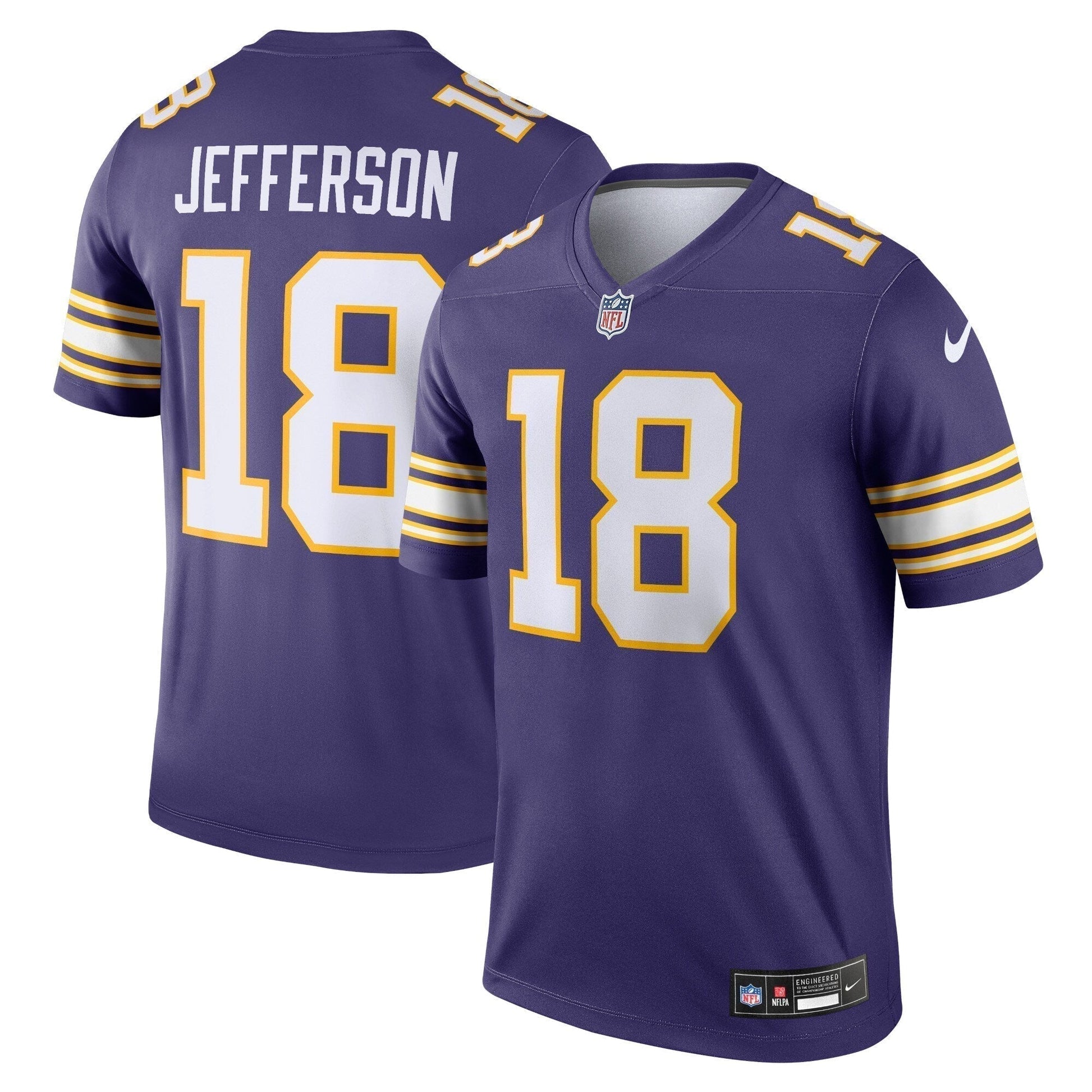 Justin Jefferson Minnesota Vikings Classic Legend Jersey - Purple football jersey product view 1