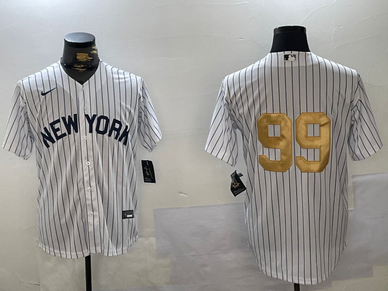 Men's New York Yankees Aaron Judge White Game Team Jersey baseball jersey product view 1