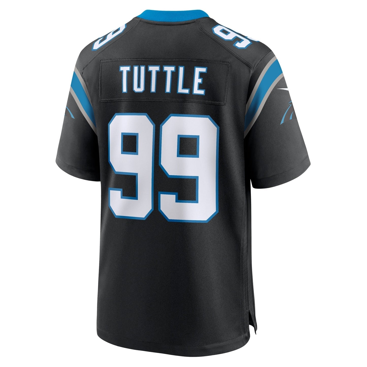 Shy Tuttle Carolina Panthers Game Jersey - Black football jersey product view 3