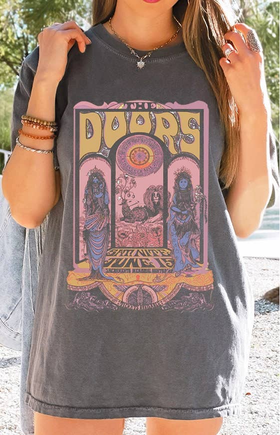 Vintage the Doors 60's Concert Tee T-Shirt 1593773828 Unisex T-shirt, Sweatshirt, Hoodie, Long Sleeve Tee - T-Shirt, Sweatshirt, Hoodie